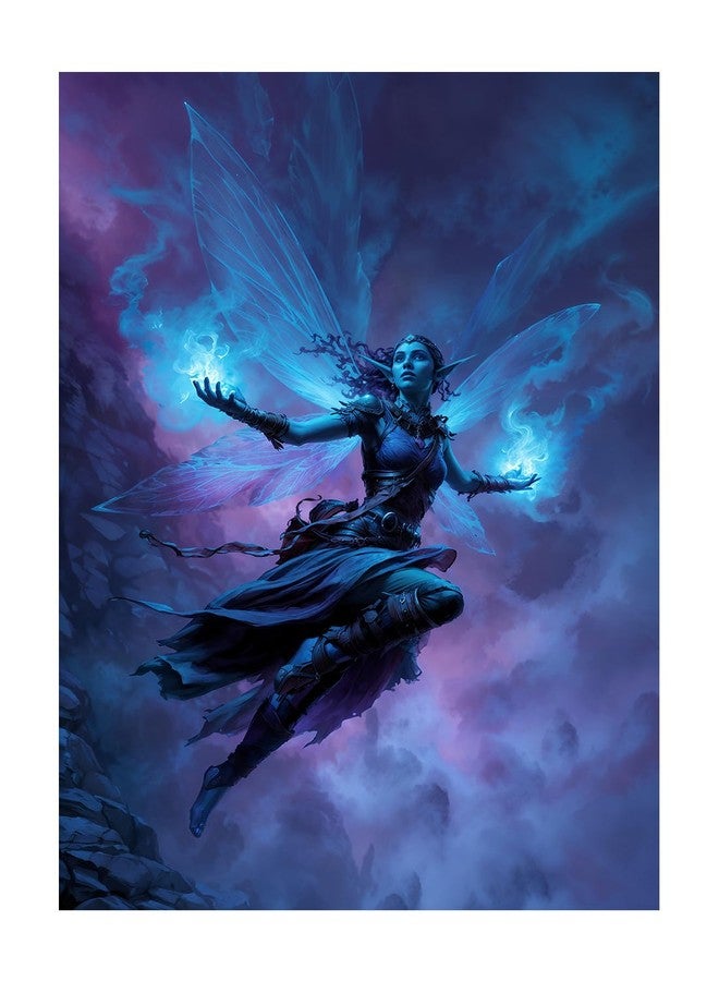 Katomula 100 MTG Card Sleeves with 100 Inner Sleeve, Textured Back Art Sleeves, Fit Standard Size Cards-Fairy Warlock - Image 1